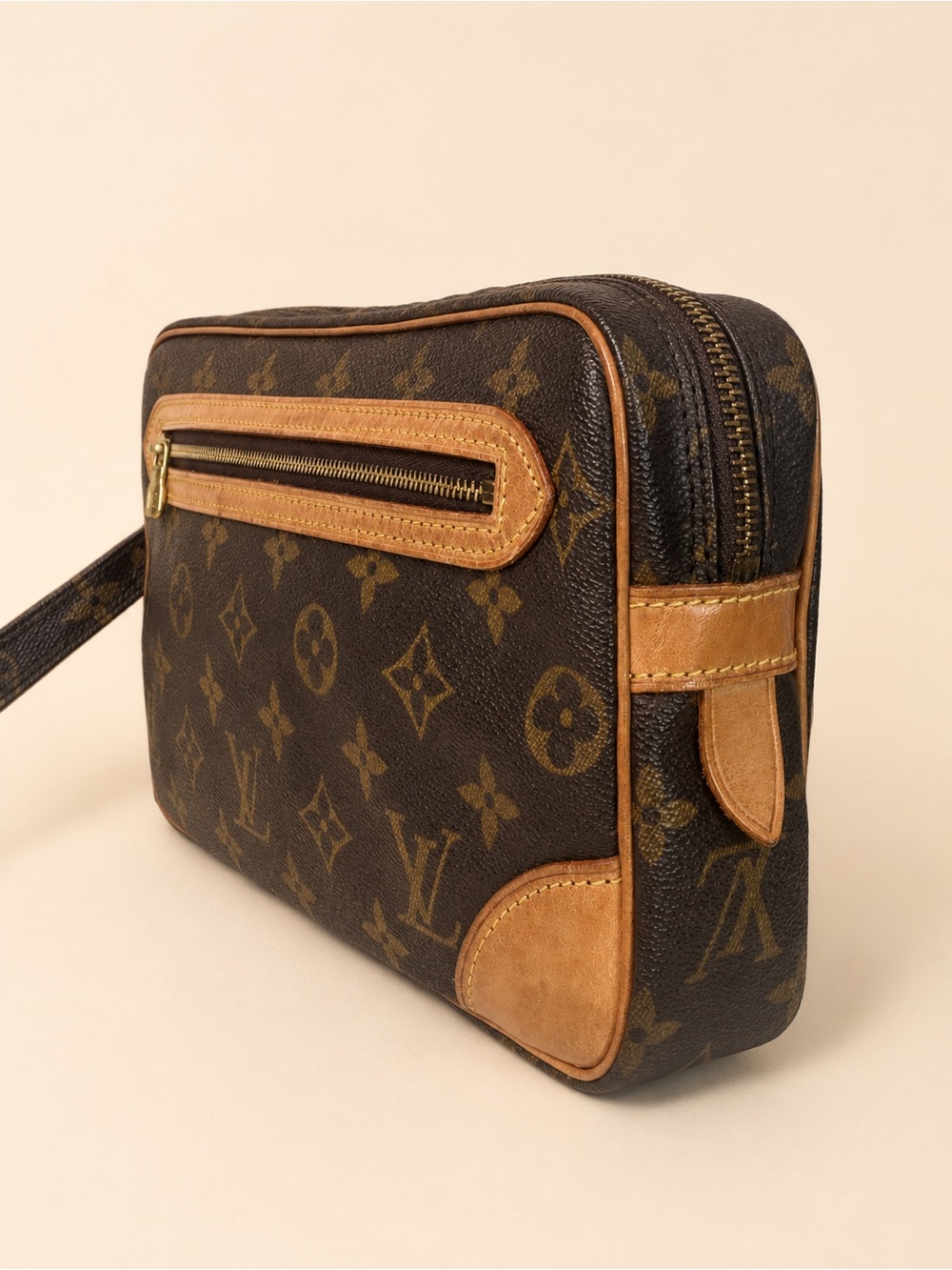 Louis Vuitton Marly Dragonne GM Monogram Wristlet Clutch COA - Picture 4 of 12